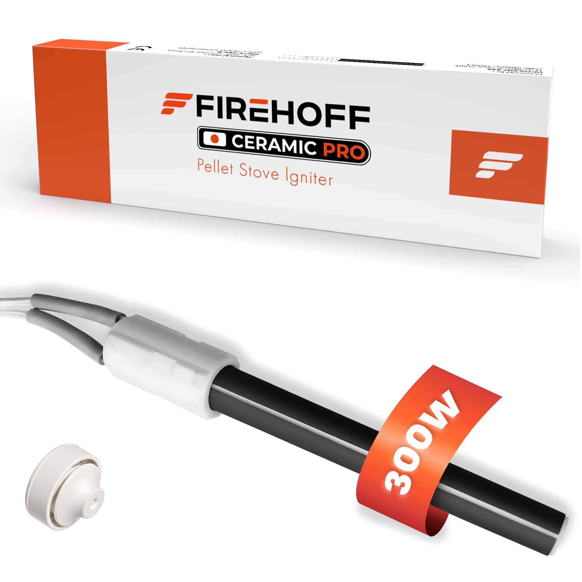 Bougie céramique FIREHOFF PSX 2-240-B 300 W à bride avec passe-fils, avec sa boîte CERAMIC PRO