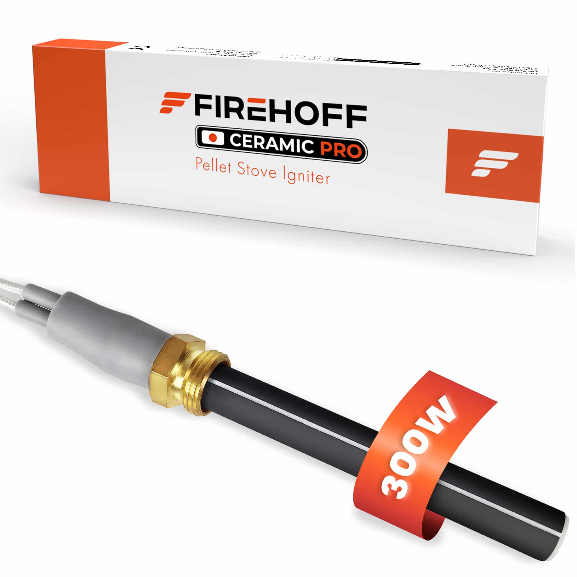 Bougie céramique FIREHOFF PSX 7-240-B 300 W, filetage 3/8", tube traversant, avec sa boîte CERAMIC PRO