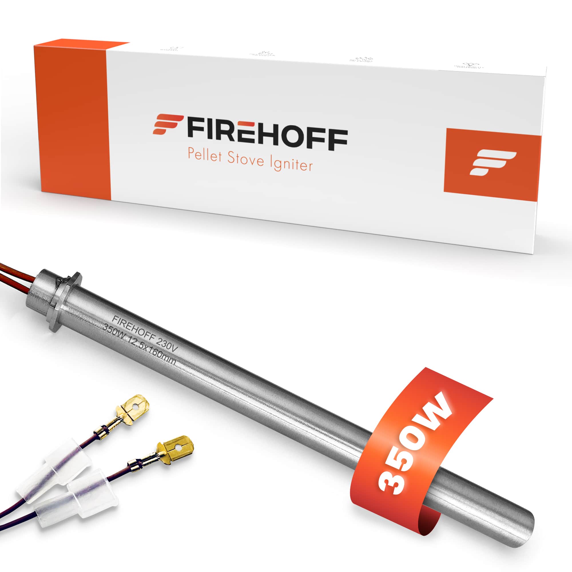 Bougie d’allumage FIREHOFF 350 W à bague, Ø 12,5 × 160 mm, avec sa boîte